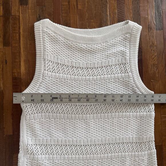 Kate Spade New York White Crochet Knit Fringe Dress | 100% Cotton | Size Small - Picture 5 of 7